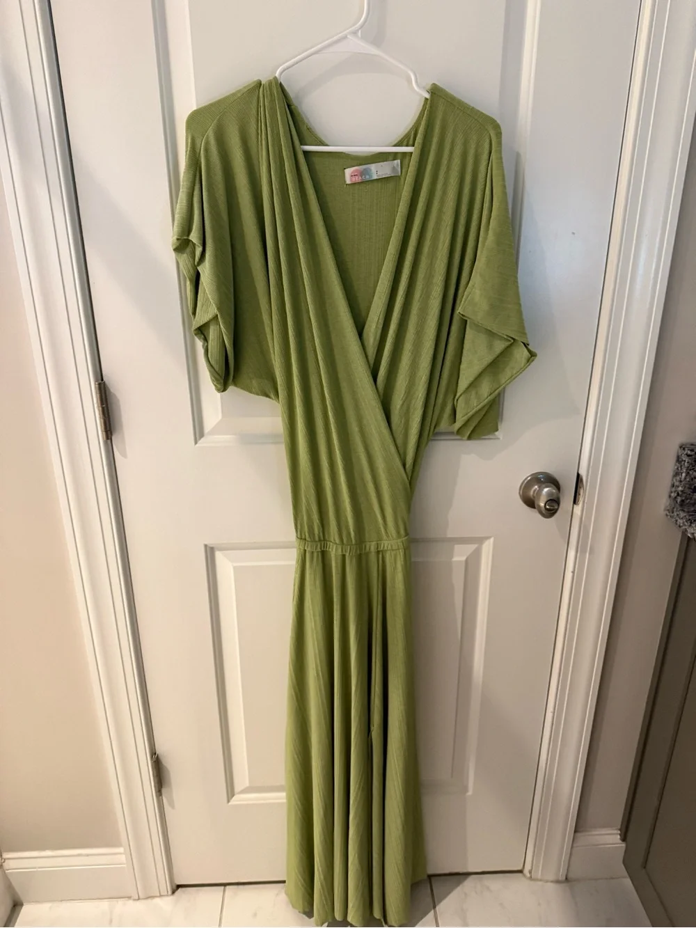 Free People Beach Kauai Midi Wrap Dress ONLY Green Size Small